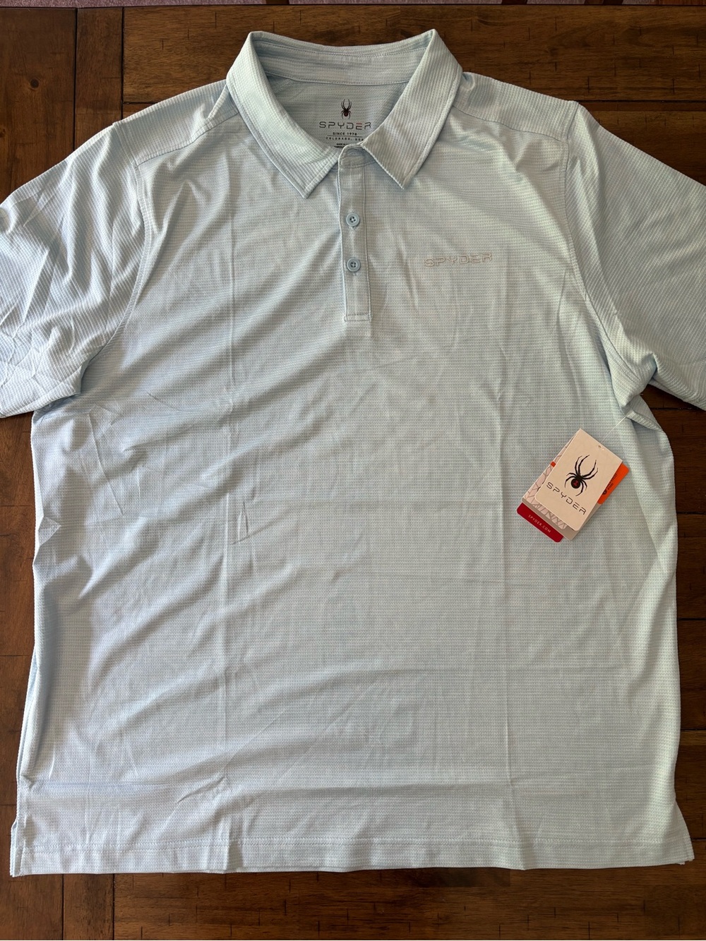 Spyder Men's Pale Blue Performance Golf Polo size XL NWT